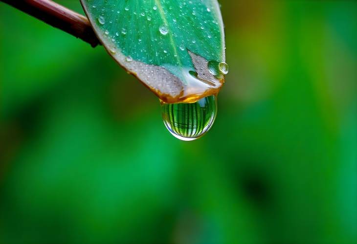 Natures Reflections Close Up of Water Drops